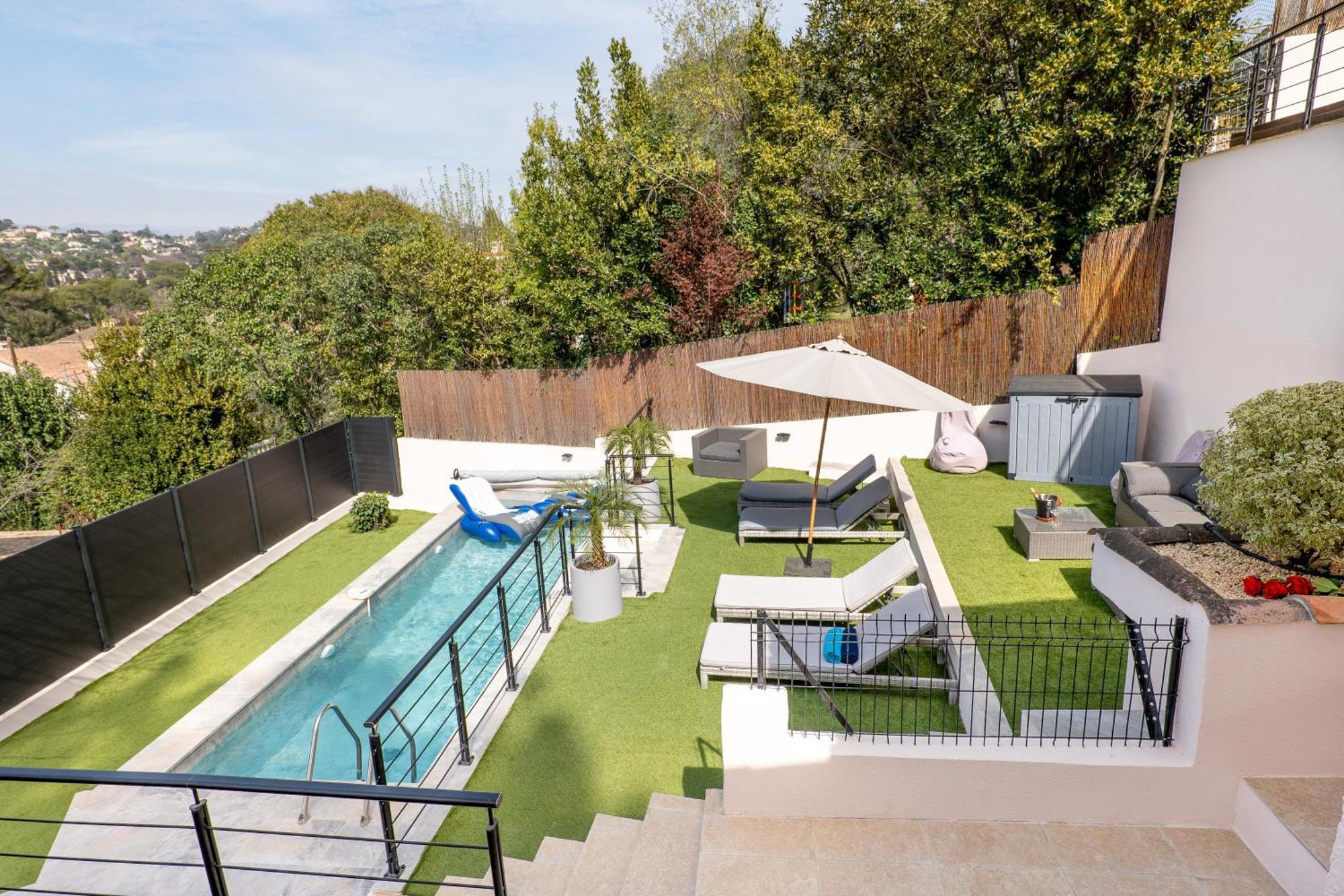 Villa Piscine-Jacuzzi-Videoprojecteur-Clim La Perle Rare Mougins Esterno foto