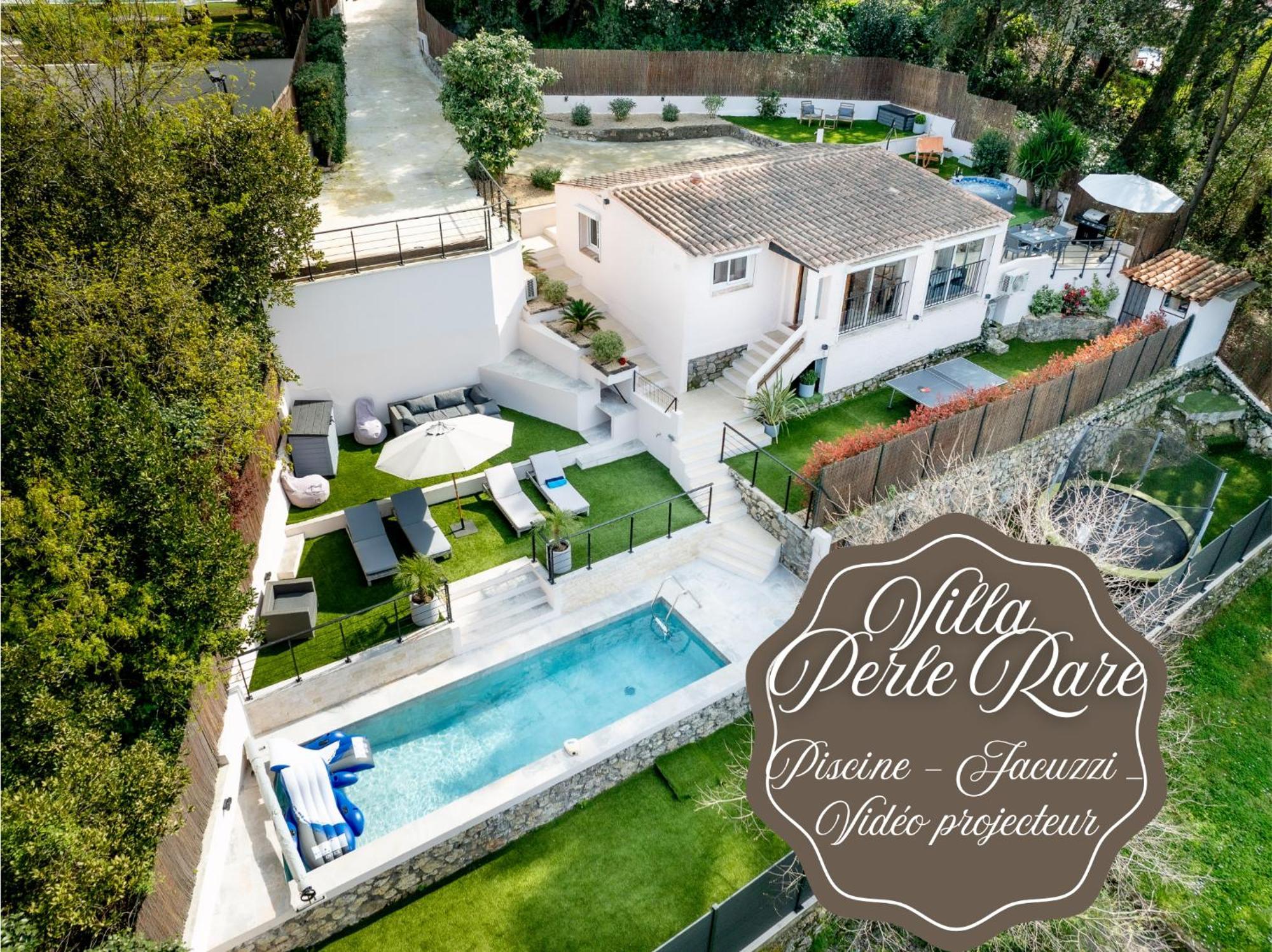 Villa Piscine-Jacuzzi-Videoprojecteur-Clim La Perle Rare Mougins Esterno foto