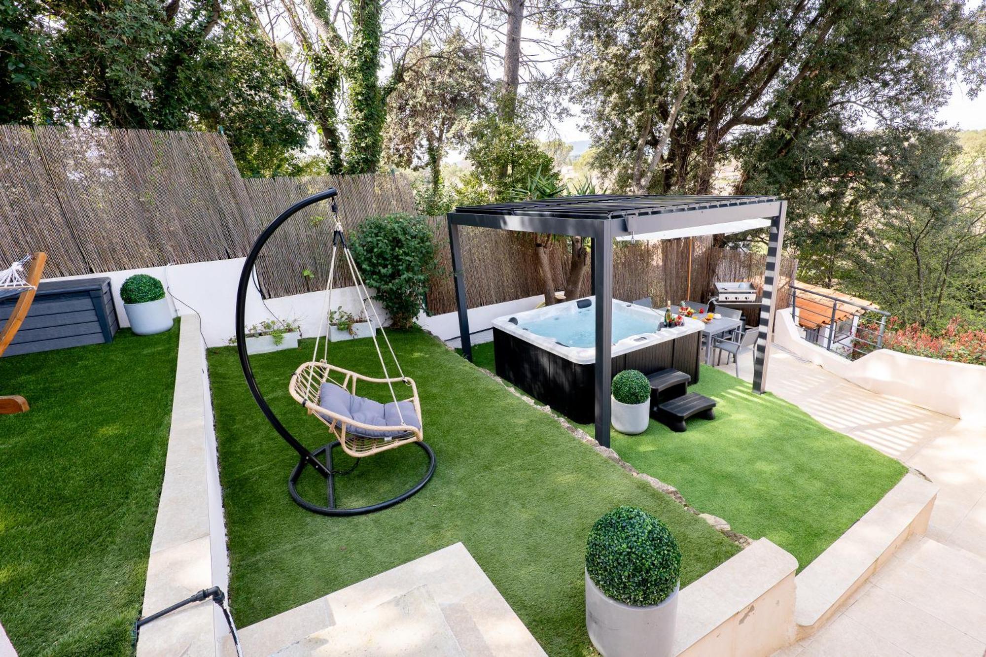 Villa Piscine-Jacuzzi-Videoprojecteur-Clim La Perle Rare Mougins Esterno foto