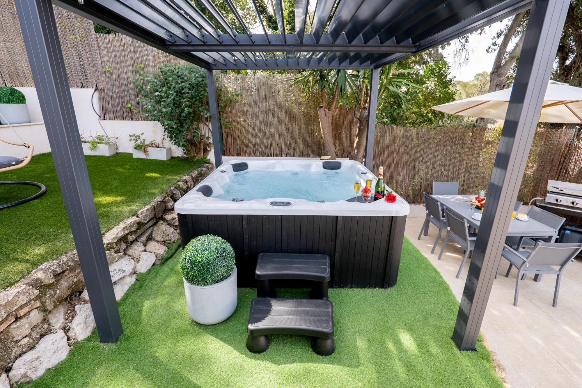 Villa Piscine-Jacuzzi-Videoprojecteur-Clim La Perle Rare Mougins Esterno foto